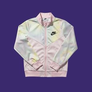 Nike Light Pink and Yellow Jacket and Nike pink short Sleeve Shirt, size 6/7 Gir